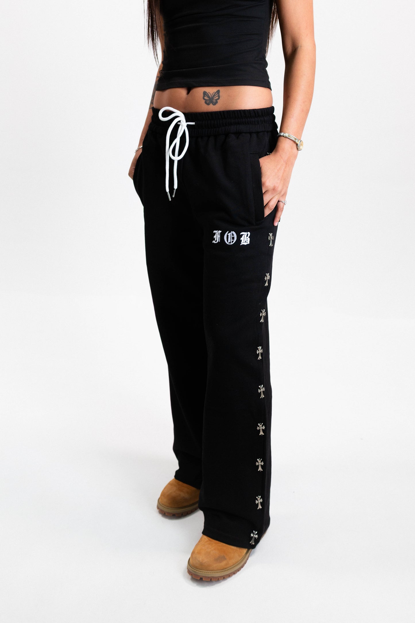 CROSS STUDDED SWEATS
