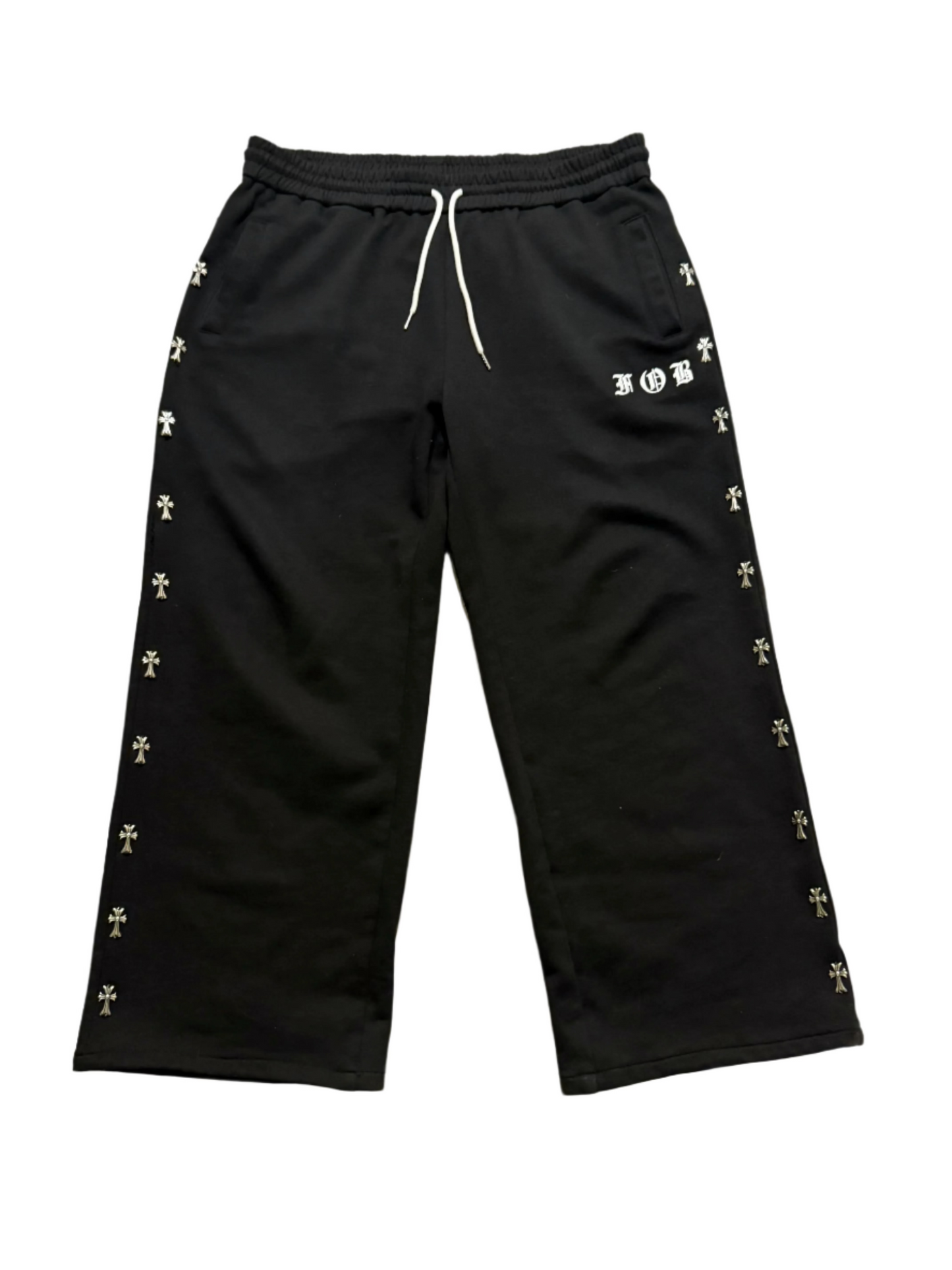 CROSS STUDDED WIDELEG SWEATS