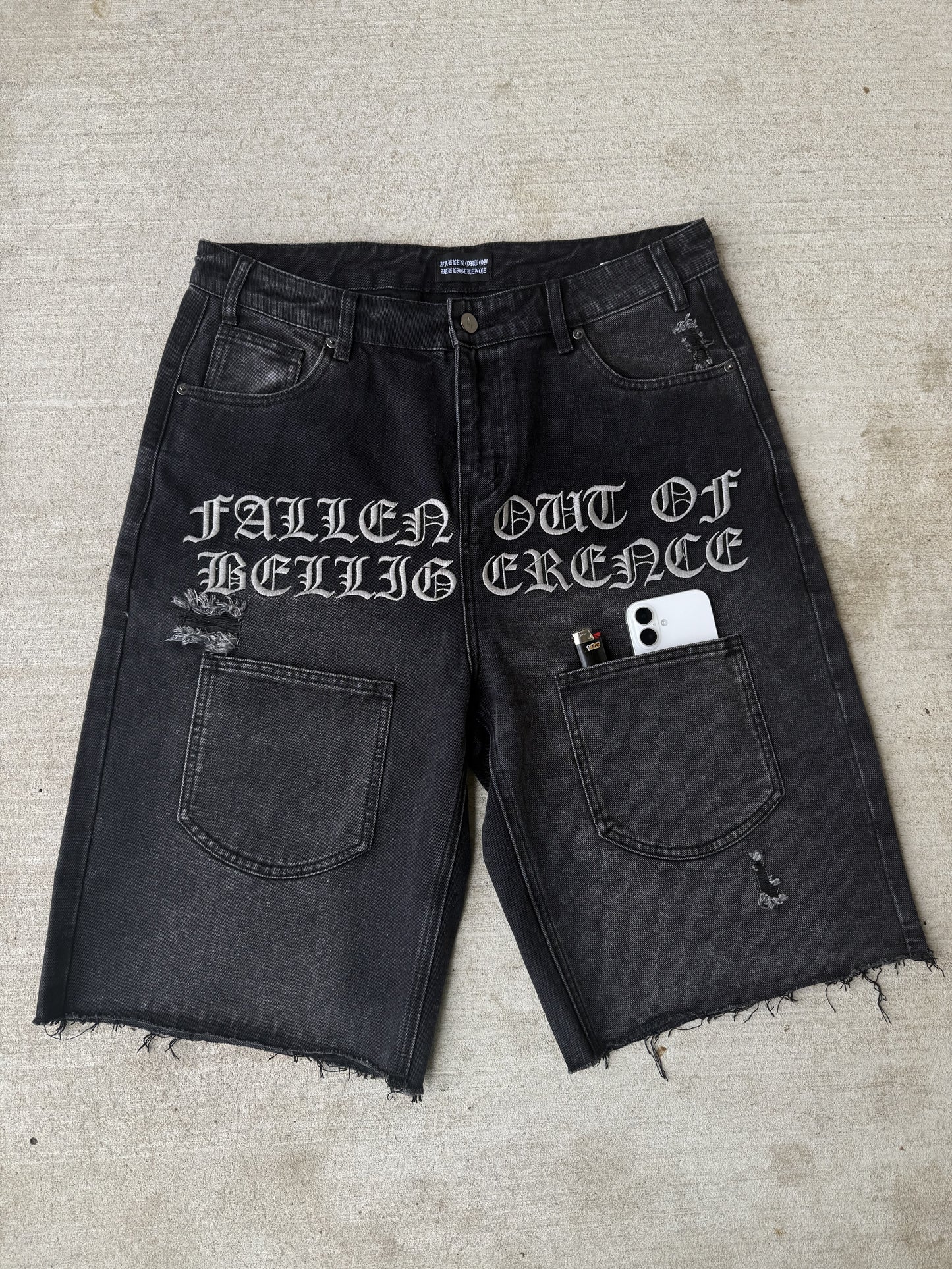 MULTI-POCKET JORTS (BLK)