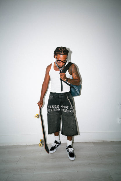MULTI-POCKET JORTS (BLK)