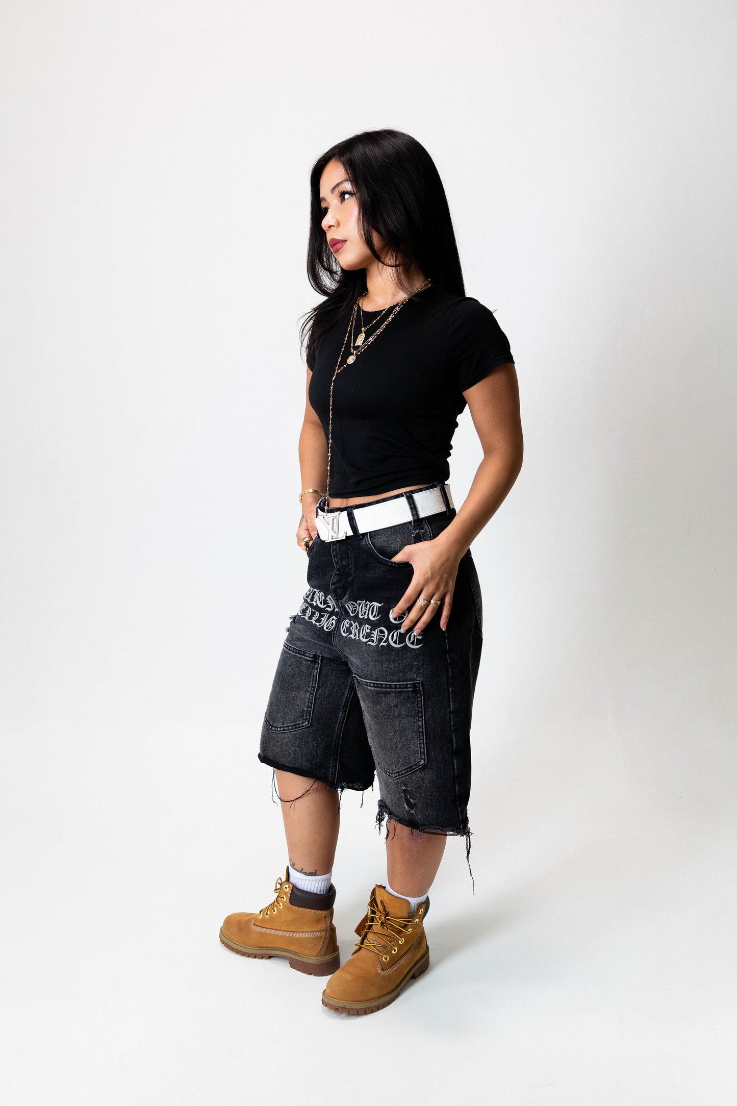 MULTI-POCKET JORTS (BLK)