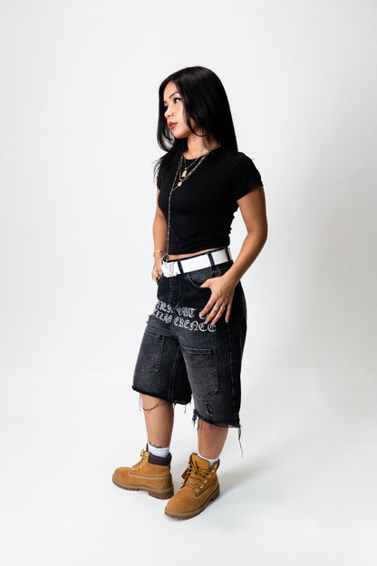 MULTI-POCKET JORTS (BLK)