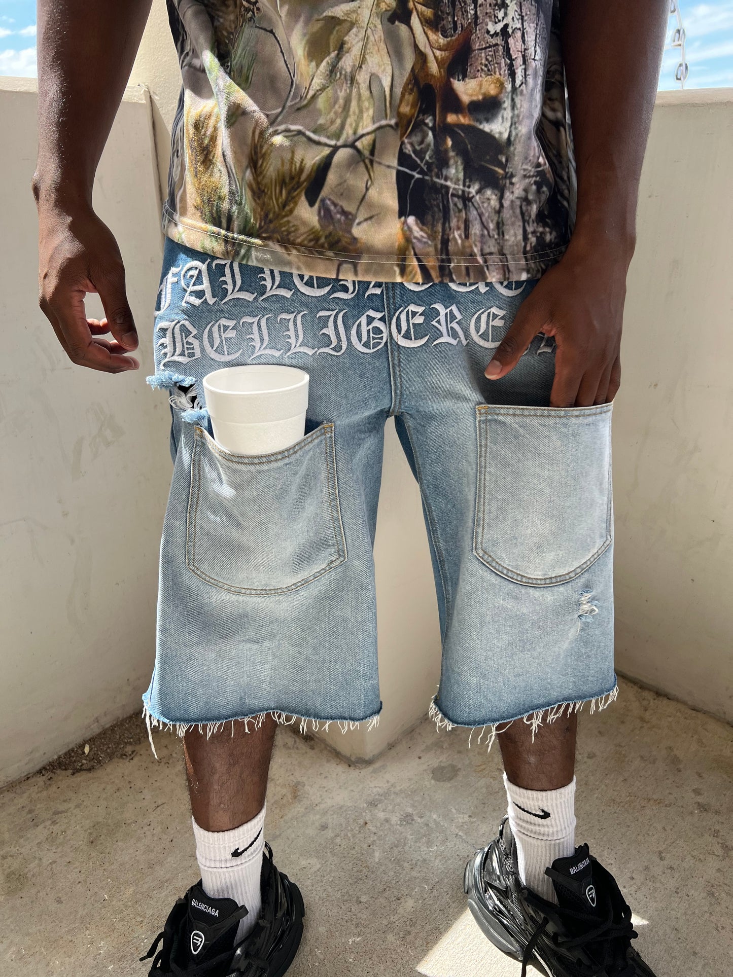 FOB MULTI-POCKET DENIM JORTS